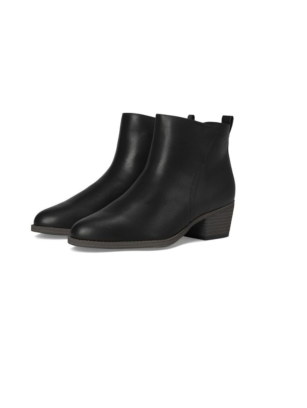 129$ Naturalizer Zaylee Faux Leather Block Heel Booties Women's Size 7.0W Black